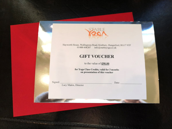 Stable Yoga Gift Voucher